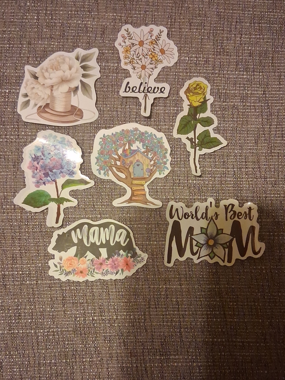 Floral Sticker Set – Multicolor Decorative Vinyl Decals